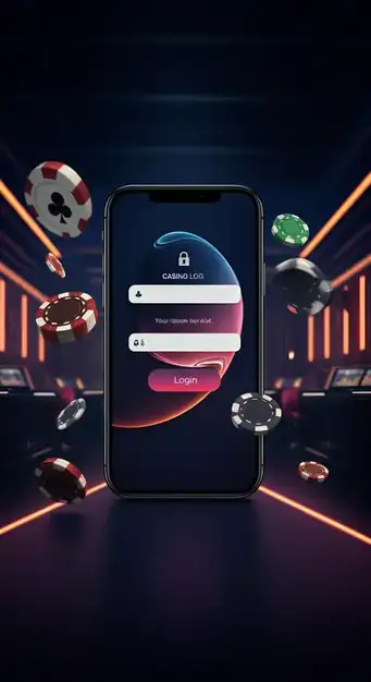 Interface de connexion Play Regal Casino sur écran d'ordinateur sécurisé affichant les champs email et mot de passe avec une touche d'élégance et de confidentialité.